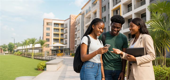 Students finding a comfortable place to stay near campus